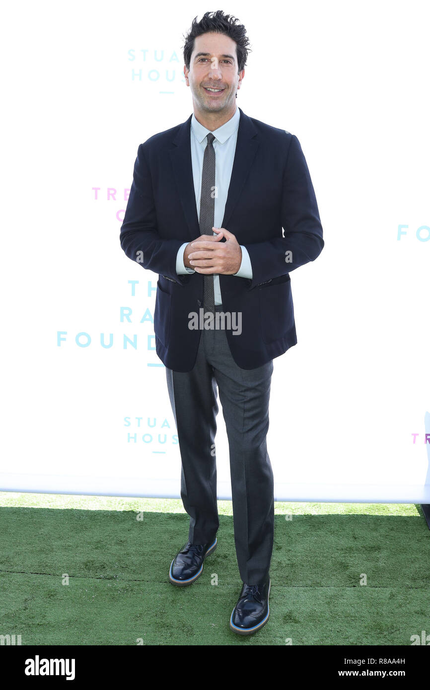 BEVERLY HILLS, LOS ANGELES, CA, États-Unis - OCTOBRE 07 : L'acteur et réalisateur américain David Schwimmer au brunch annuel 2018 de la Fondation R8pe au profit du R8pe Treatment Center et de la Stuart House au Santa Monica-UCLA Medical Center qui s'est tenu au Ron Burkle's Green acres Estate le 7 octobre 2018 à Beverly Hills, Los Angeles, Californie, États-Unis. (Photo de Xavier Collin/image Press Agency) Banque D'Images