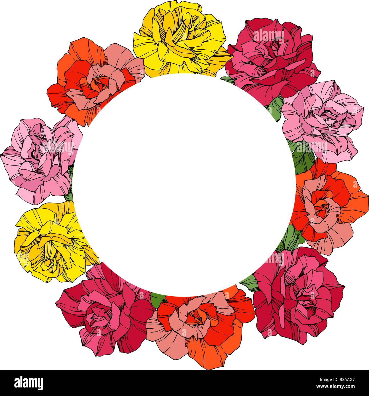 Vector Rose Botanique Floral Fleur Lame De Ressort