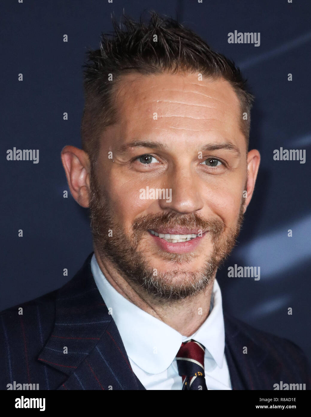 WESTWOOD, LOS ANGELES, CA, USA - 01 OCTOBRE : Tom Hardy lors de la première mondiale de Columbia Pictures' 'Venom' qui s'est tenue au Regency Village Theatre Le 1 octobre 2018 à Westwood, Los Angeles, Californie, États-Unis. (Photo par Xavier Collin/Image Press Office) Banque D'Images