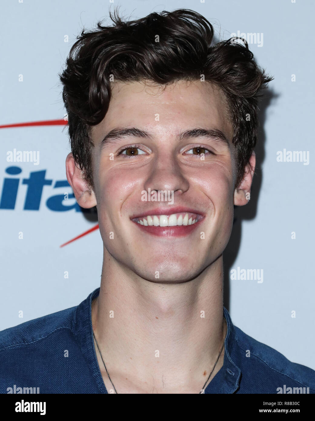 LAS VEGAS, NV, USA - 22 SEPTEMBRE : Shawn Mendes dans la salle de presse au cours de la 2018 iHeartRadio Music Festival - Nuit 2 tenue à T-Mobile Arena le 22 septembre 2018 à Las Vegas, Nevada, United States. (Photo par Xavier Collin/Image Press Office) Banque D'Images