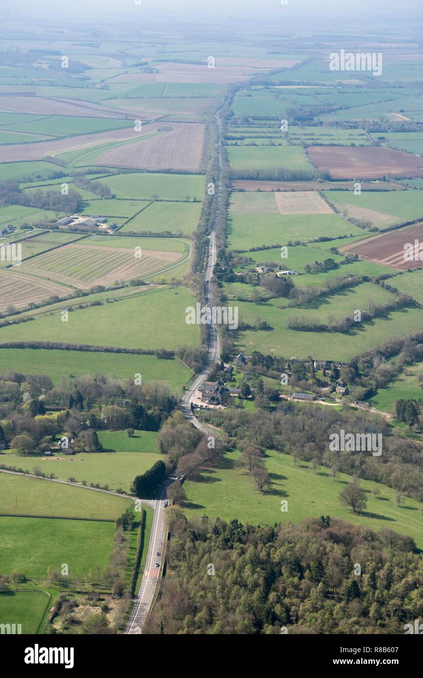 Fosse Way, Gloucestershire, en 2018. Créateur : Angleterre historique photographe personnel. Banque D'Images
