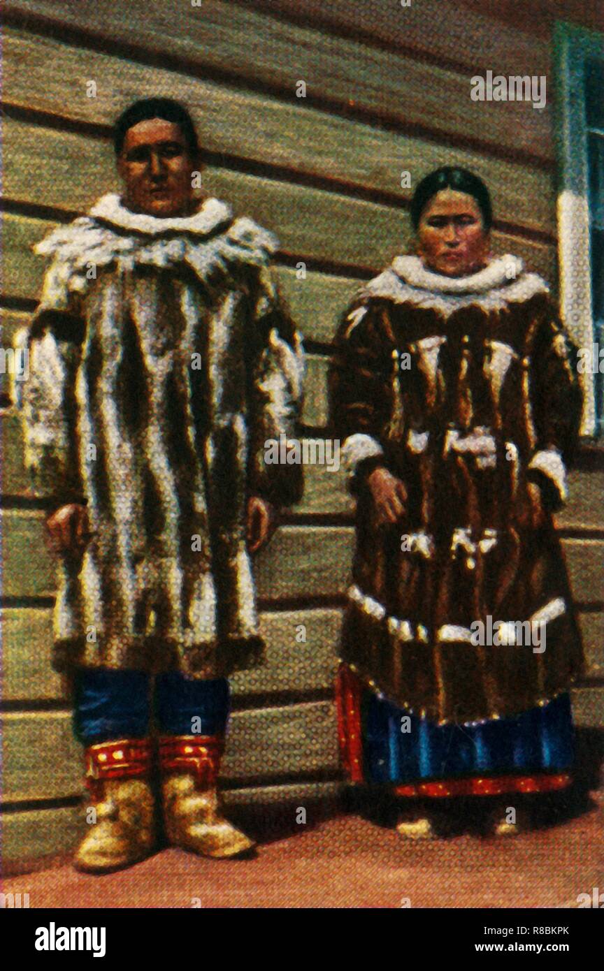 Les Inuits de l'Alaska, le nord des Etats-Unis, c1928. Créateur : Inconnu. Banque D'Images