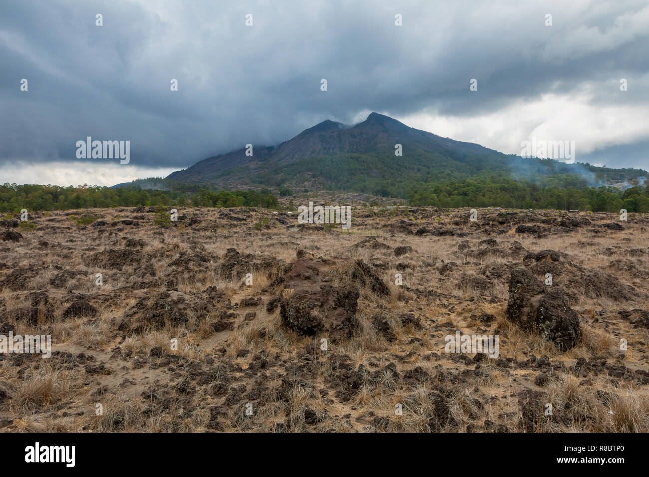 Mt. Batur volcan actif à Bali, Indonésie Banque D'Images