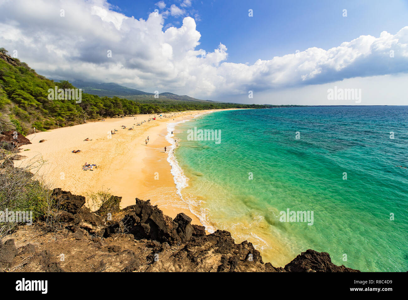 Grande plage de Maui, Hawaï Banque D'Images