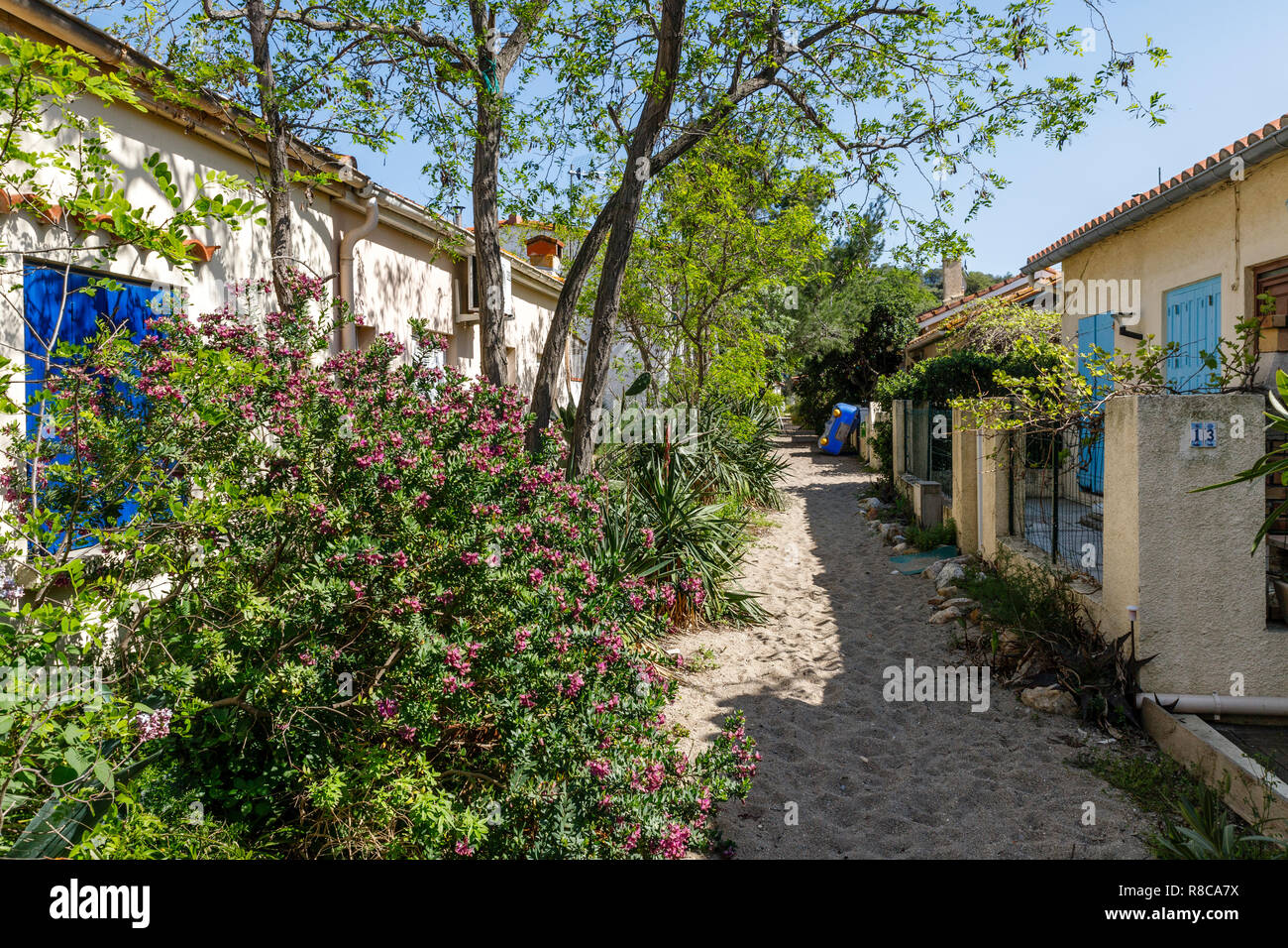 France, Pyrenees Orientales, la Côte Vermeille, Argeles sur Mer, hameau de la Racou // France, Pyrénées-Orientales (66), Argelès-sur-Mer, hameau du Raco Banque D'Images