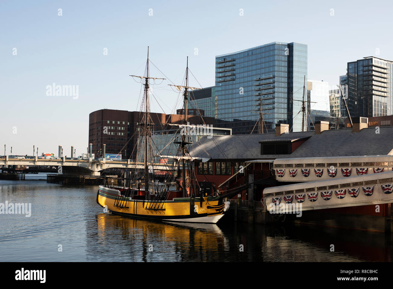 Le castor, l'un des navires restaurés à la Boston Tea Party Museum à Boston, Massachusetts. Banque D'Images