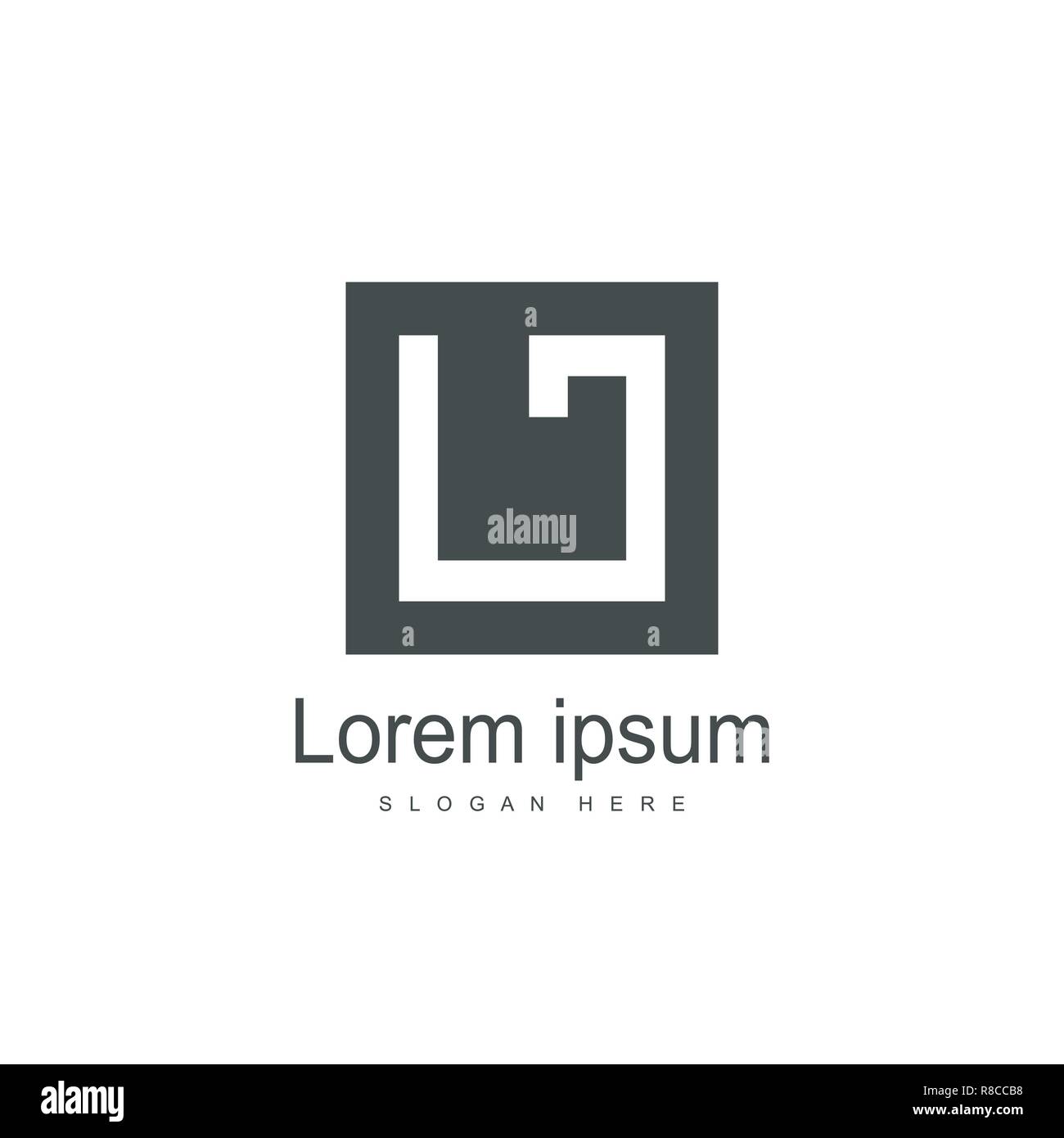 Lettre initiale Logo LC modèle de conception. Lettre minimaliste vecteur conception logo Illustration de Vecteur