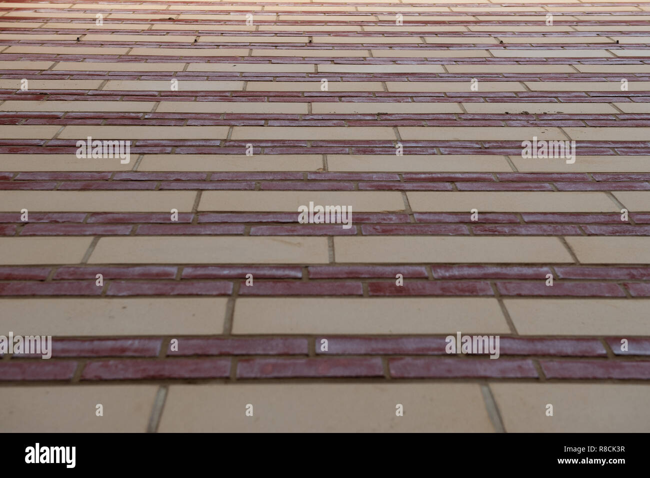 Mur à carreaux en brique et pierre Banque D'Images