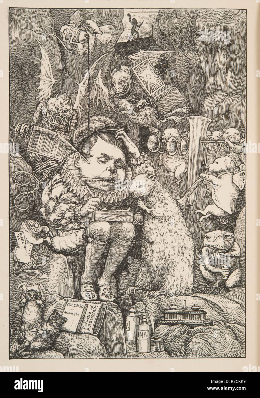 Le castor a papier, portefeuille et plumes', pub. 1876. Organisateur : Henry Holiday (1839 - 1927). Banque D'Images