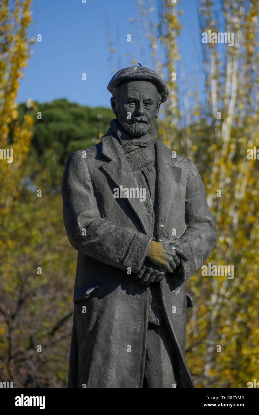 Statue de l'auteur Basque Pio Baroja, Madrid, Espagne Banque D'Images