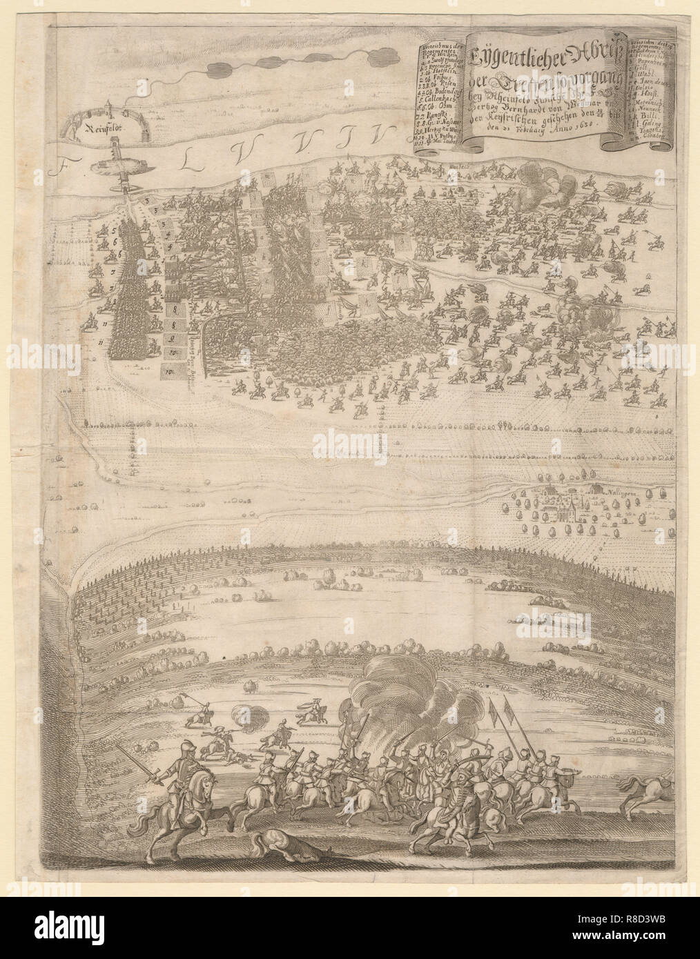 La bataille de février 1638 Rheinfelden, c1640. Banque D'Images