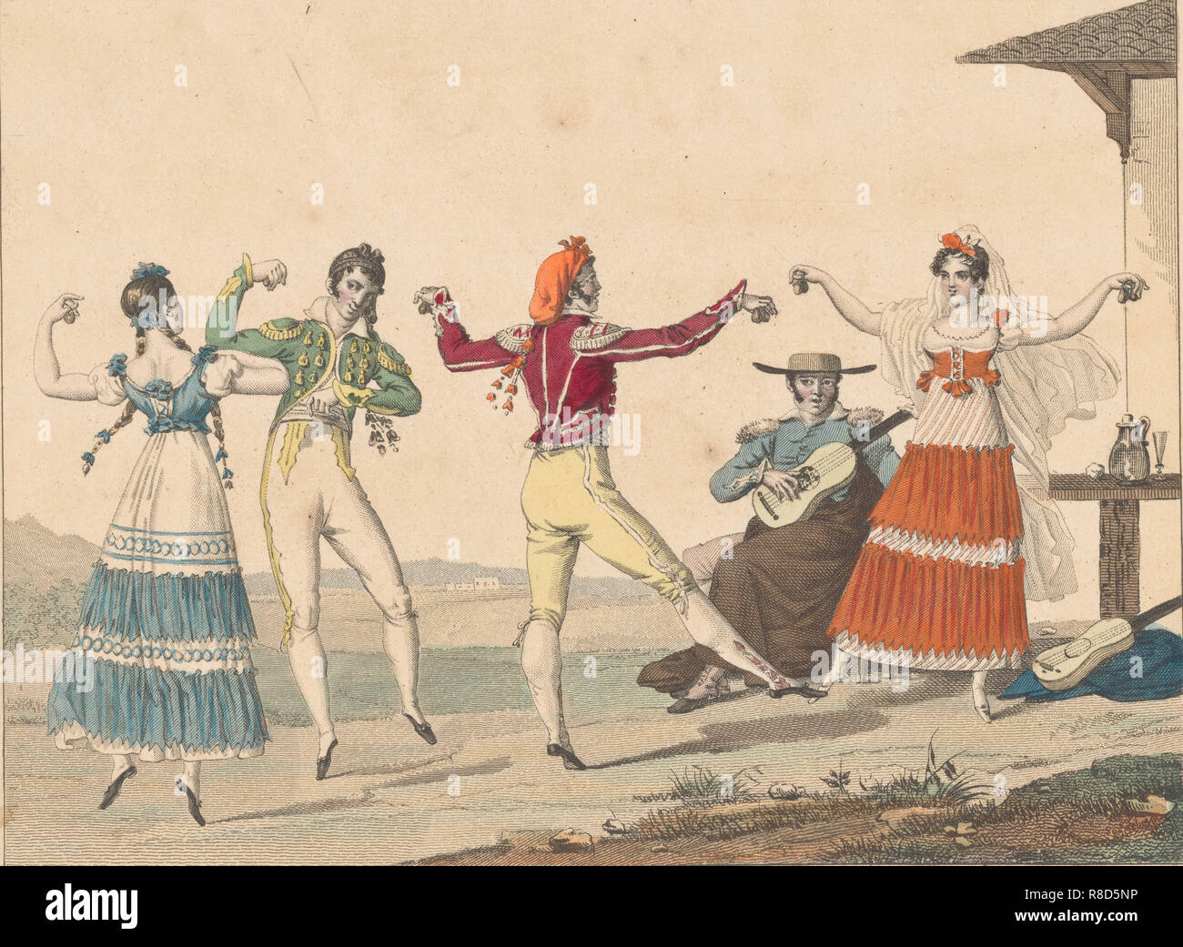 Le Fandango, 1810s. Banque D'Images
