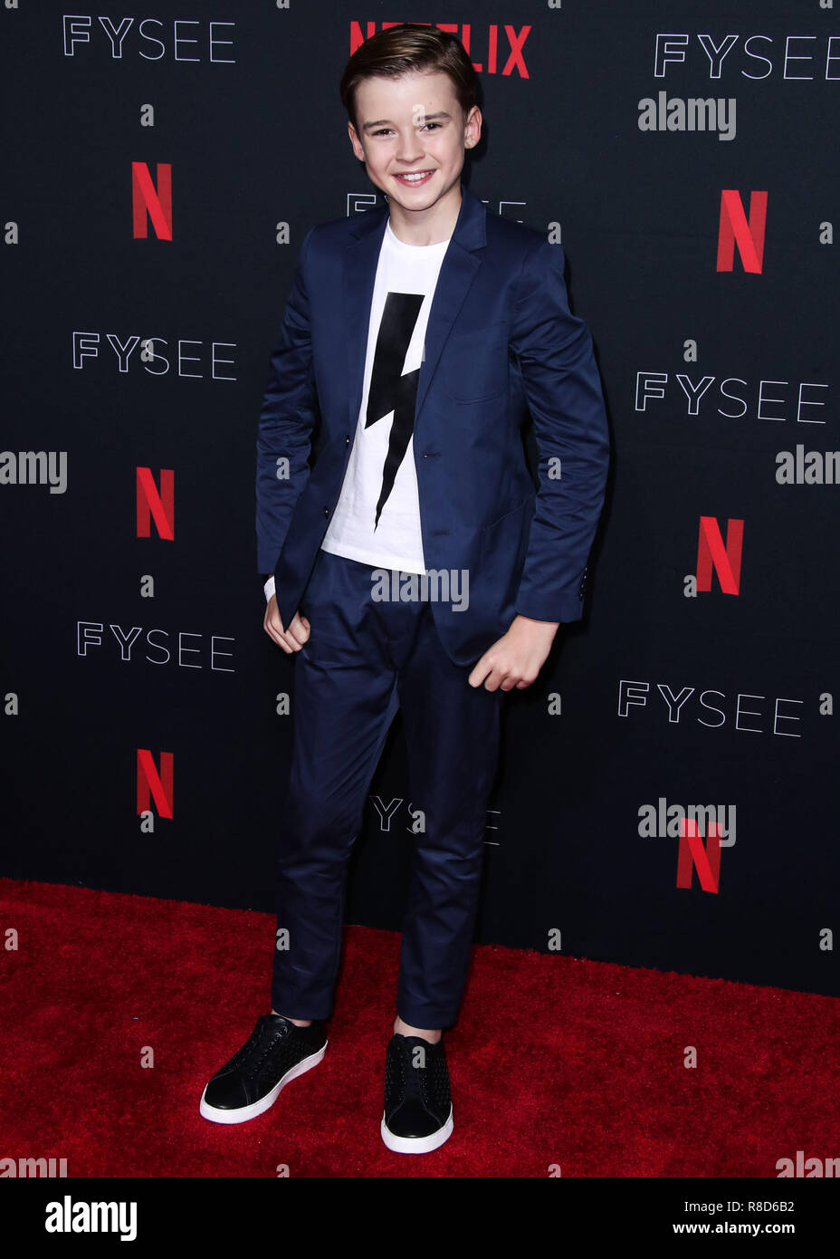 HOLLYWOOD, LOS ANGELES, CA, USA - Mai 06 : Maxwell Jenkins à l'FYSee Netflix Kick Off Party 2018 tenue à Raleigh Studios le 6 mai 2018 à Hollywood, Los Angeles, Californie, États-Unis. (Photo par Xavier Collin/Image Press Office) Banque D'Images