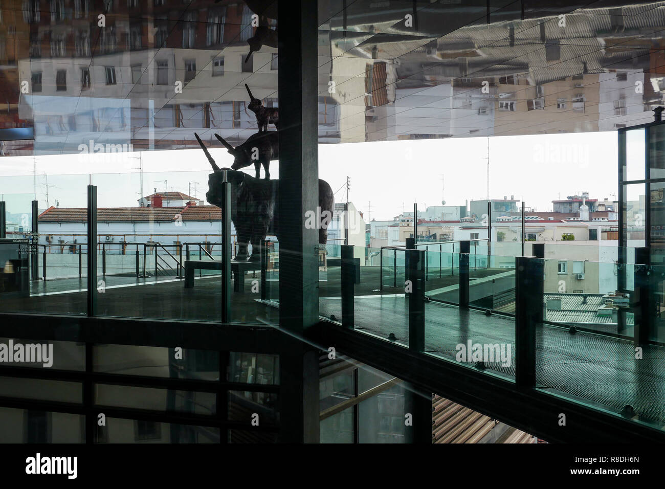 'Le blé et steack", oeuvre de Miralda, Museo Nacional Centro de Arte Reina Sofía, Madrid, Espagne Banque D'Images