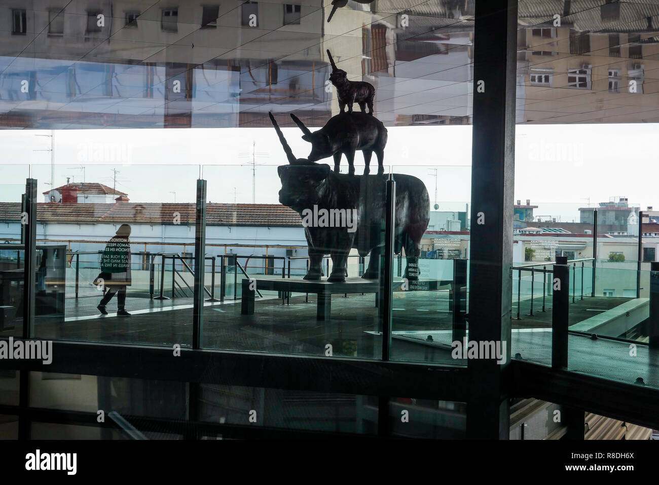 'Le blé et steack", oeuvre de Miralda, Museo Nacional Centro de Arte Reina Sofía, Madrid, Espagne Banque D'Images