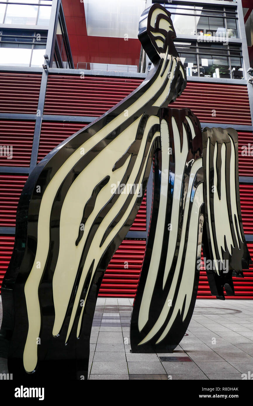 Extension moderne par l'architecte français Jean Nouvel, Museo Nacional Centro de Arte Reina Sofía, Madrid, Espagne Banque D'Images