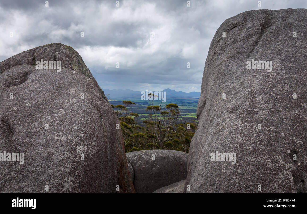 Rocher de granit, à l'ouest de l'Australie Porongurup Banque D'Images
