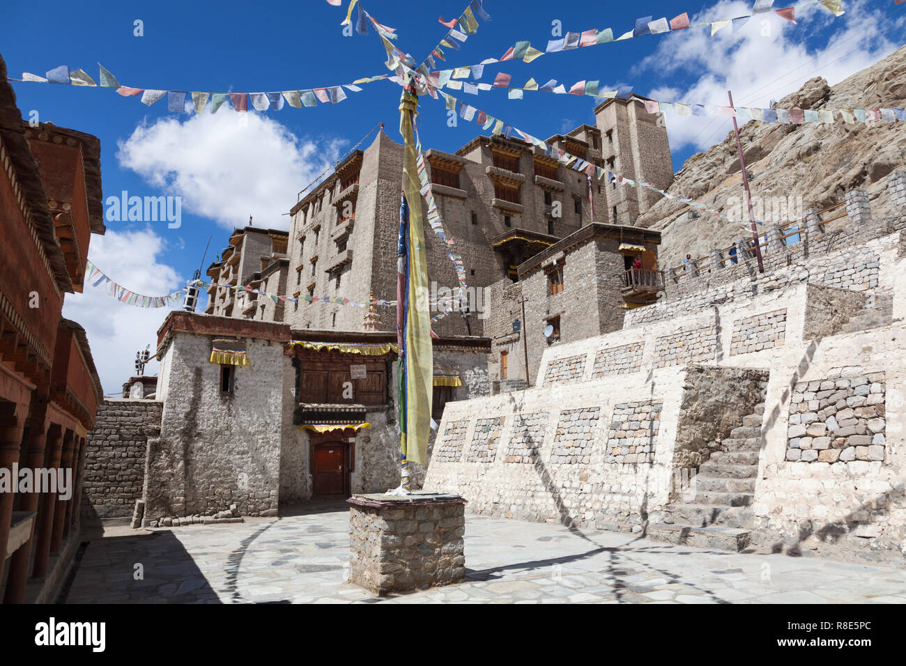 Le Palais de Leh et Gonpa Soma avec sa cour, Leh, Ladakh, Inde Banque D'Images