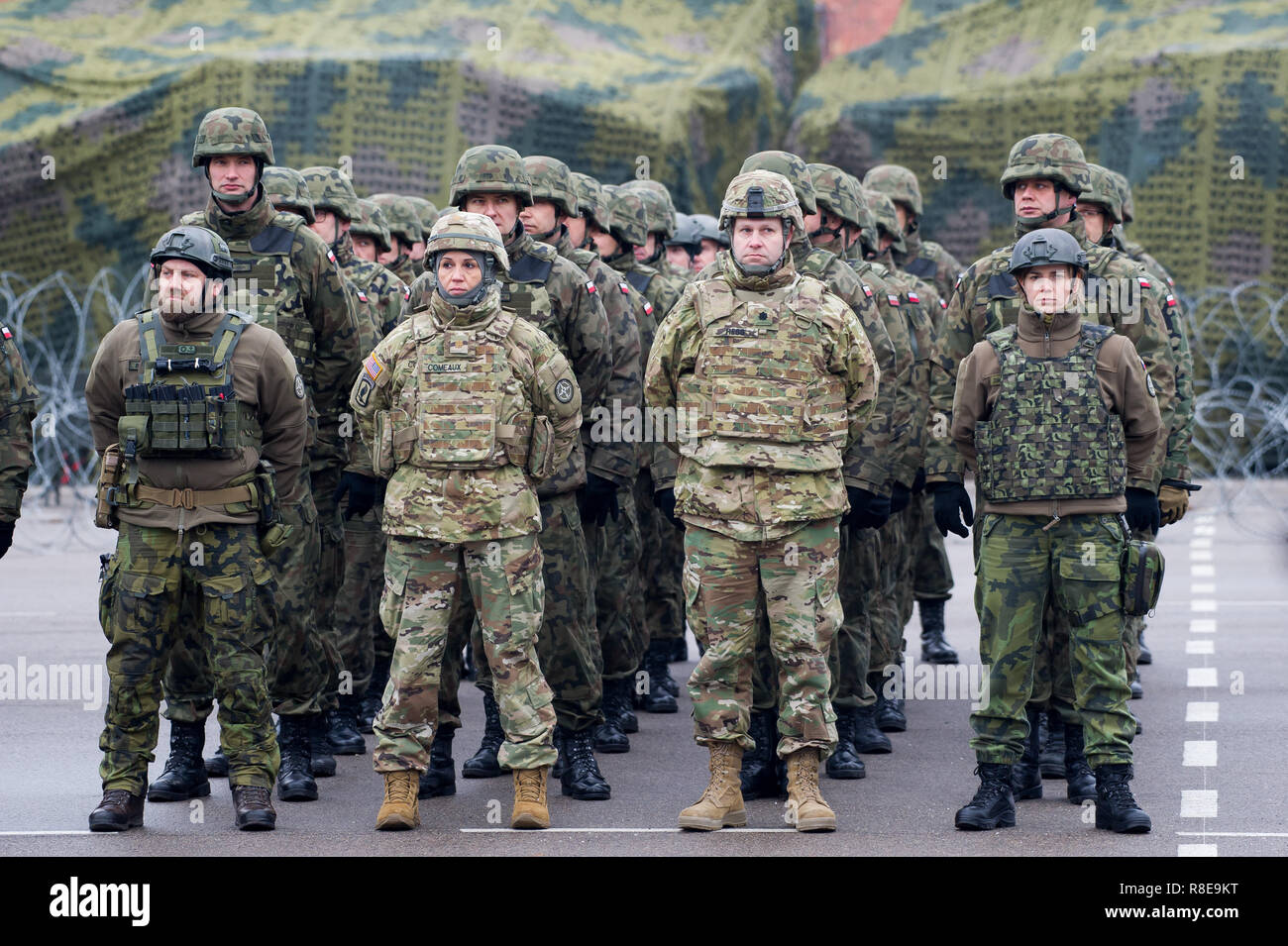 La Division multinationale nord-est de la DN-ne siège à Elblag, Pologne. 6 décembre 2018 © Wojciech Strozyk / Alamy Stock Photo Banque D'Images