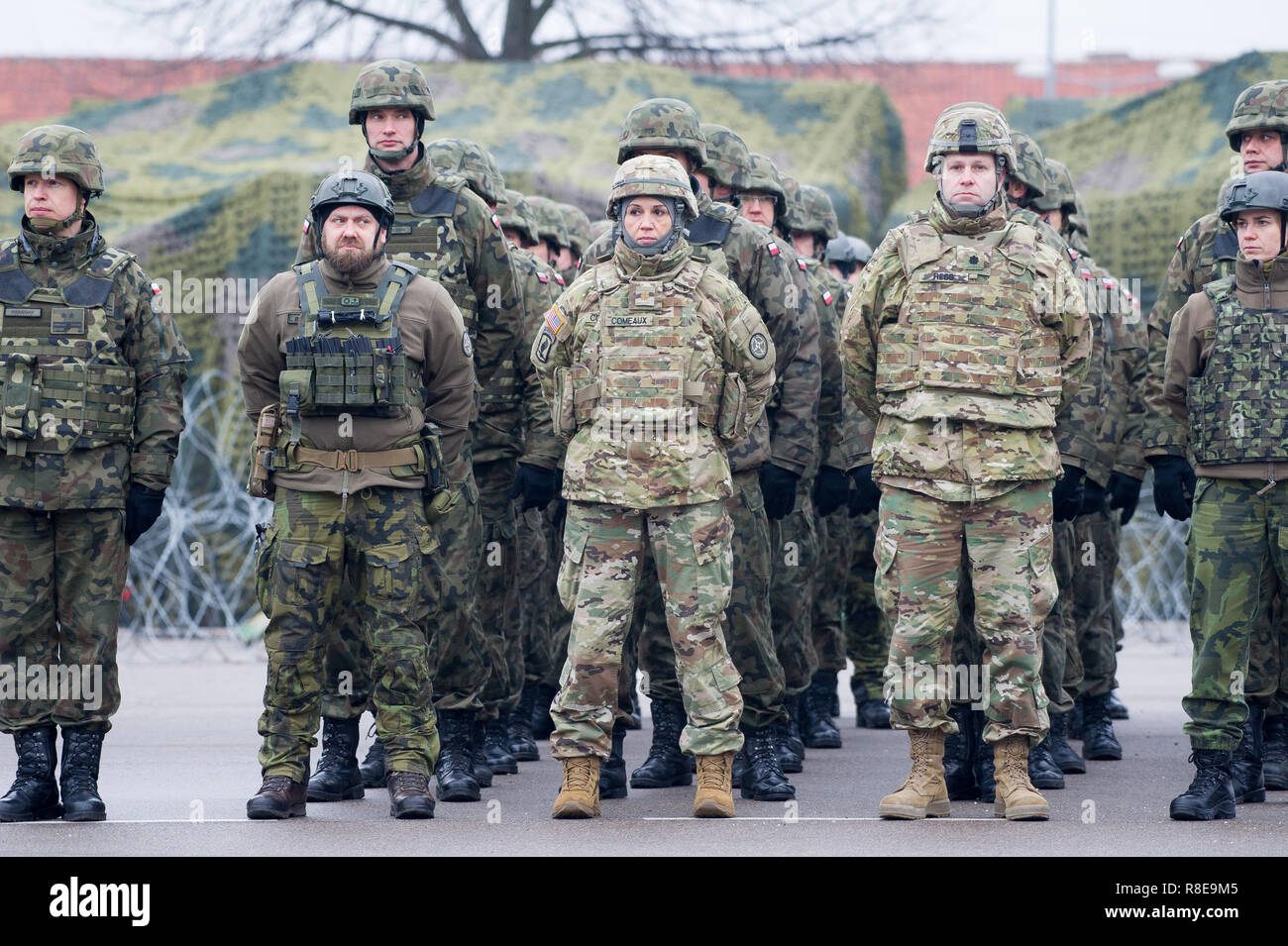 La Division multinationale nord-est de la DN-ne siège à Elblag, Pologne. 6 décembre 2018 © Wojciech Strozyk / Alamy Stock Photo Banque D'Images