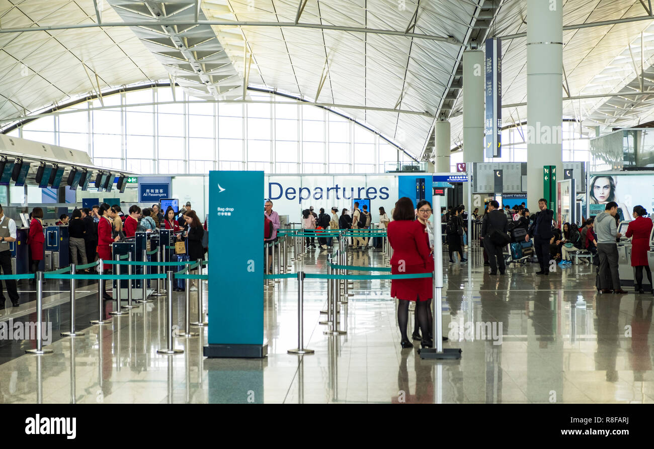 Hong Kong, le 7 avril 2019 : l'Aéroport International de Hong Kong Banque D'Images