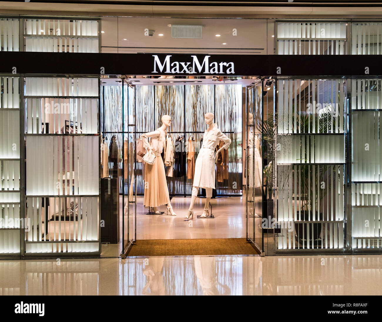 Hong Kong, le 7 avril 2019 : Max Mara store à Hong Kong. Banque D'Images