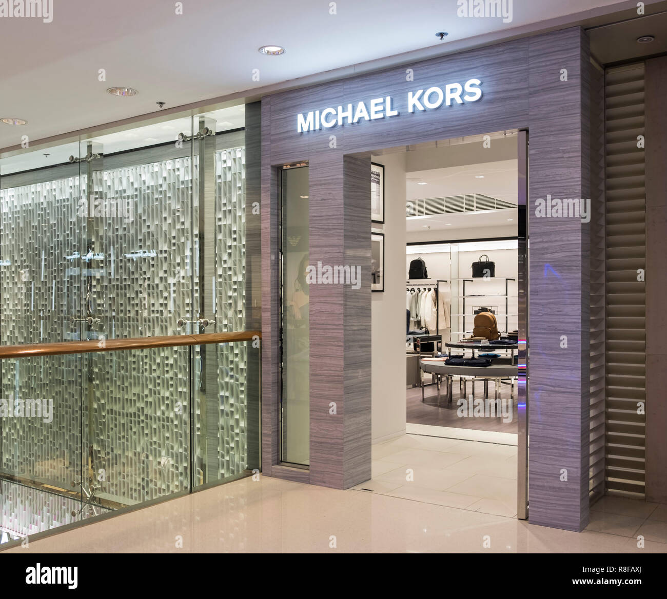 SINGAPORE - NOVEMBER 09, 2015: interior of Michael Kors store in