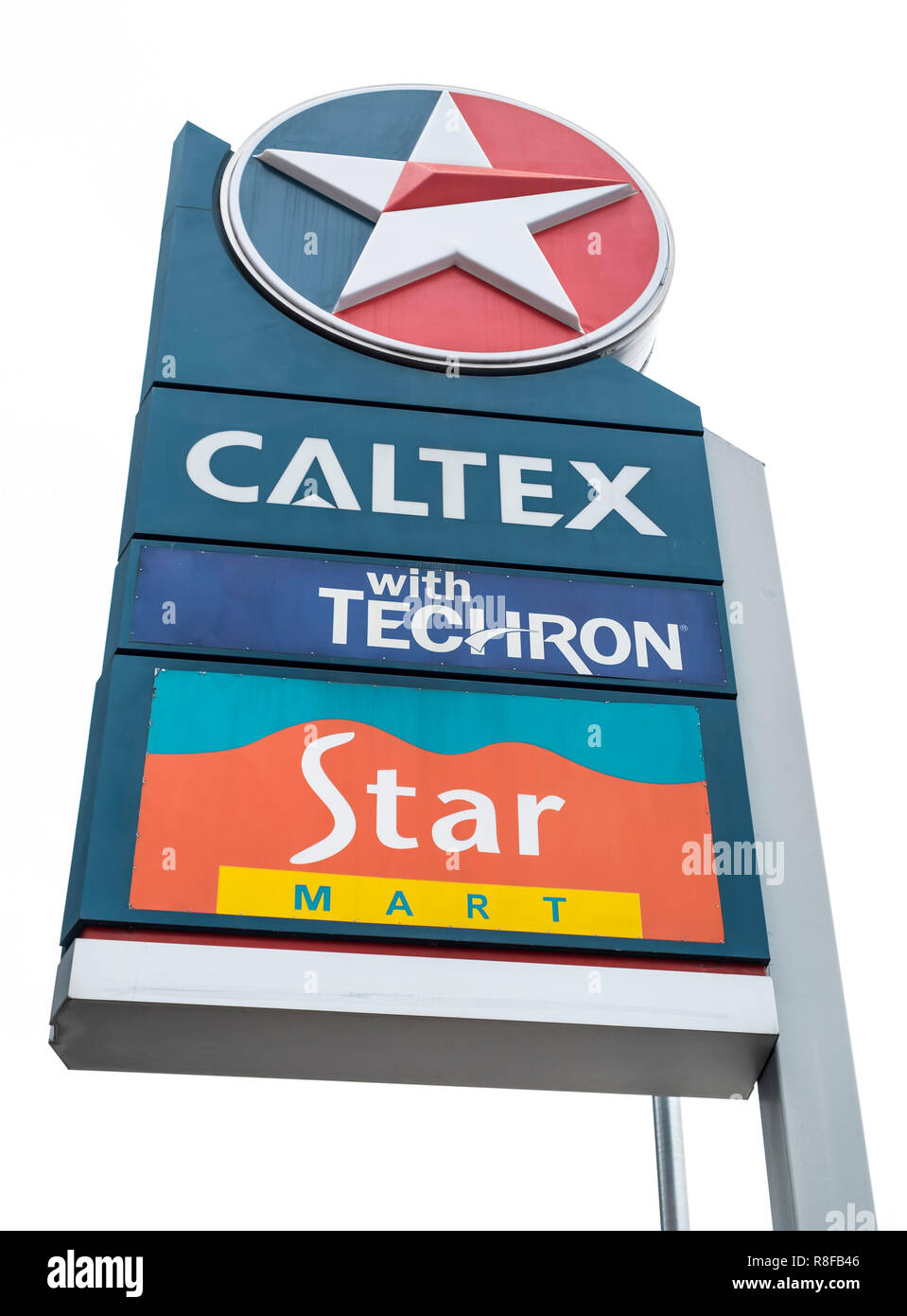 Hong Kong, le 7 avril 2019 : logo Caltex Banque D'Images