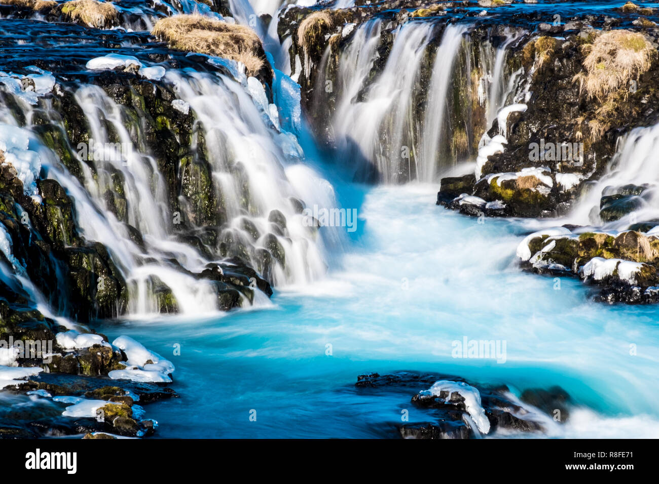 Brúarfoss, chutes d'Islande Banque D'Images