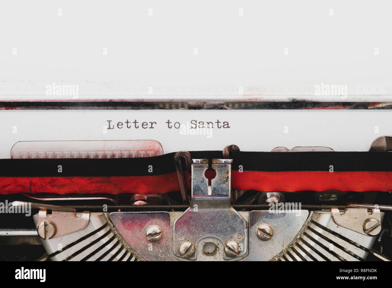 'Lettre au Père' message texte sur un papier blanc et vintage typewriter détail, la liste de souhaits concept Banque D'Images