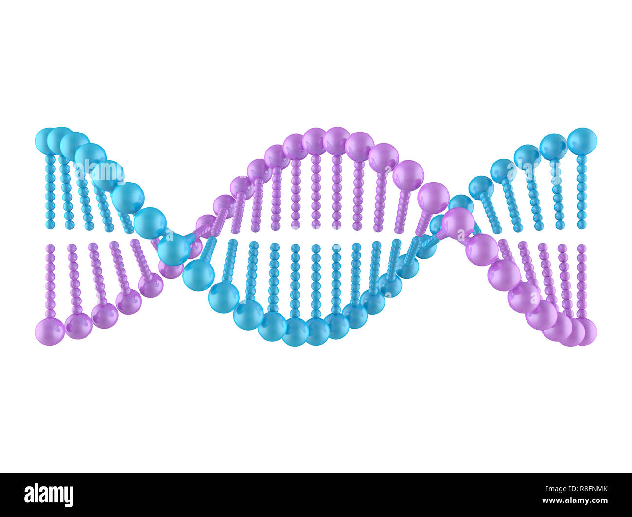 La biologie moléculaire, la génétique et médical Concept. Le rendu 3D Banque D'Images