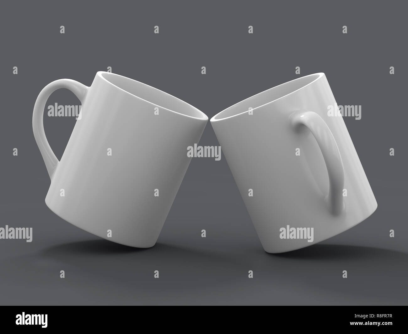Mug immersive debout sur la surface. Le rendu 3D Banque D'Images