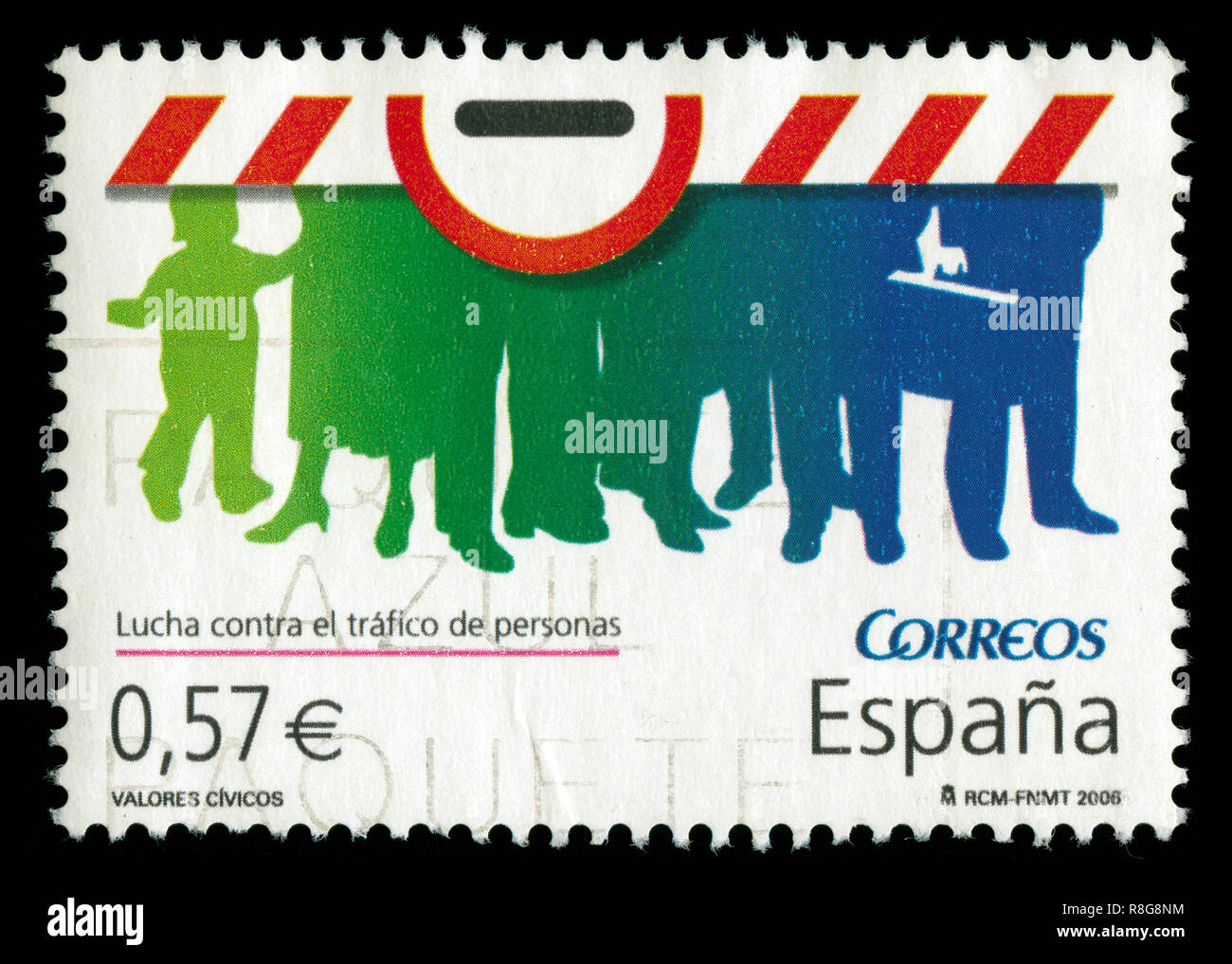 Timbres-poste de l'Espagne dans les valeurs civiques série émise en 2006 Banque D'Images