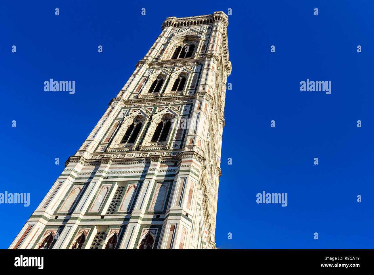 Le clocher de Giotto (campanile) dans la Cathédrale de Santa Maria del Fiore, le Duomo de Florence. Italie Banque D'Images