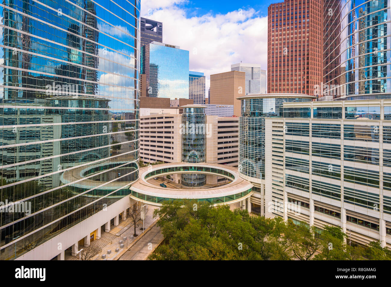 Houston, Texas, USA Centre-ville paysage urbain et l'architecture moderne. Banque D'Images