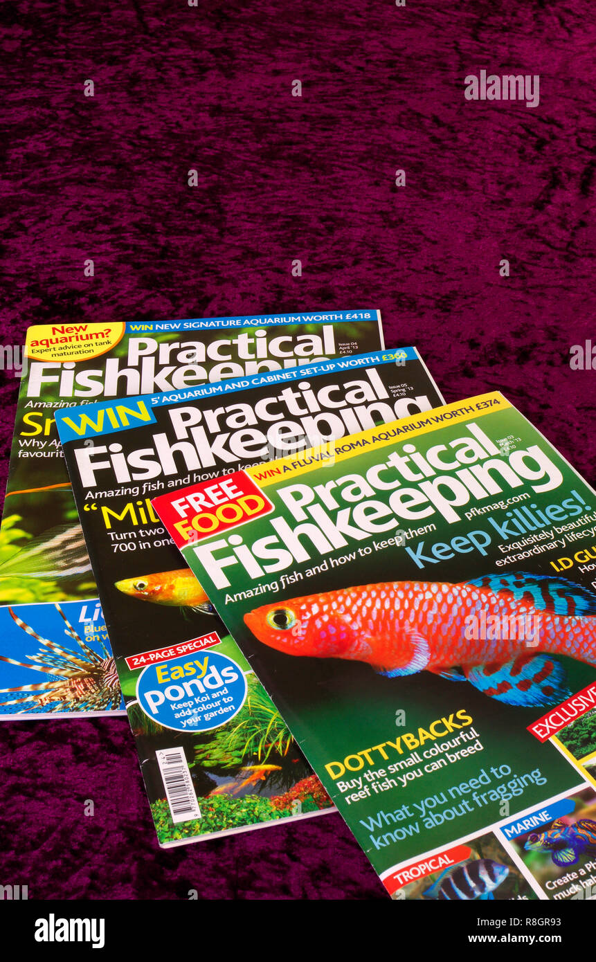 Les amateurs d'Aquariophilie pratique Magazine mensuel ou périodique, UK Banque D'Images