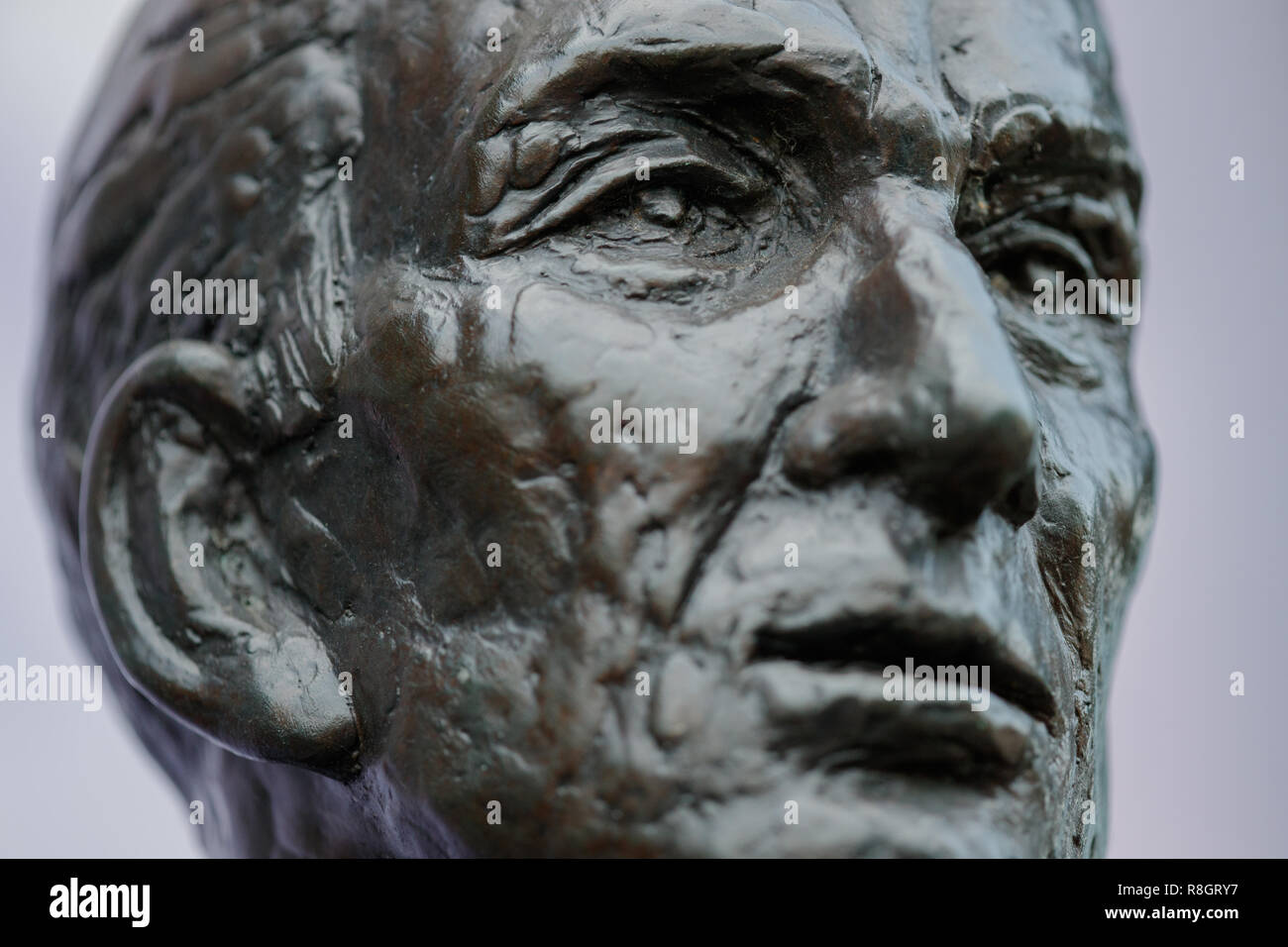 Un gros plan d'une statue de Fred Perry trouvés à Wimbledon Banque D'Images