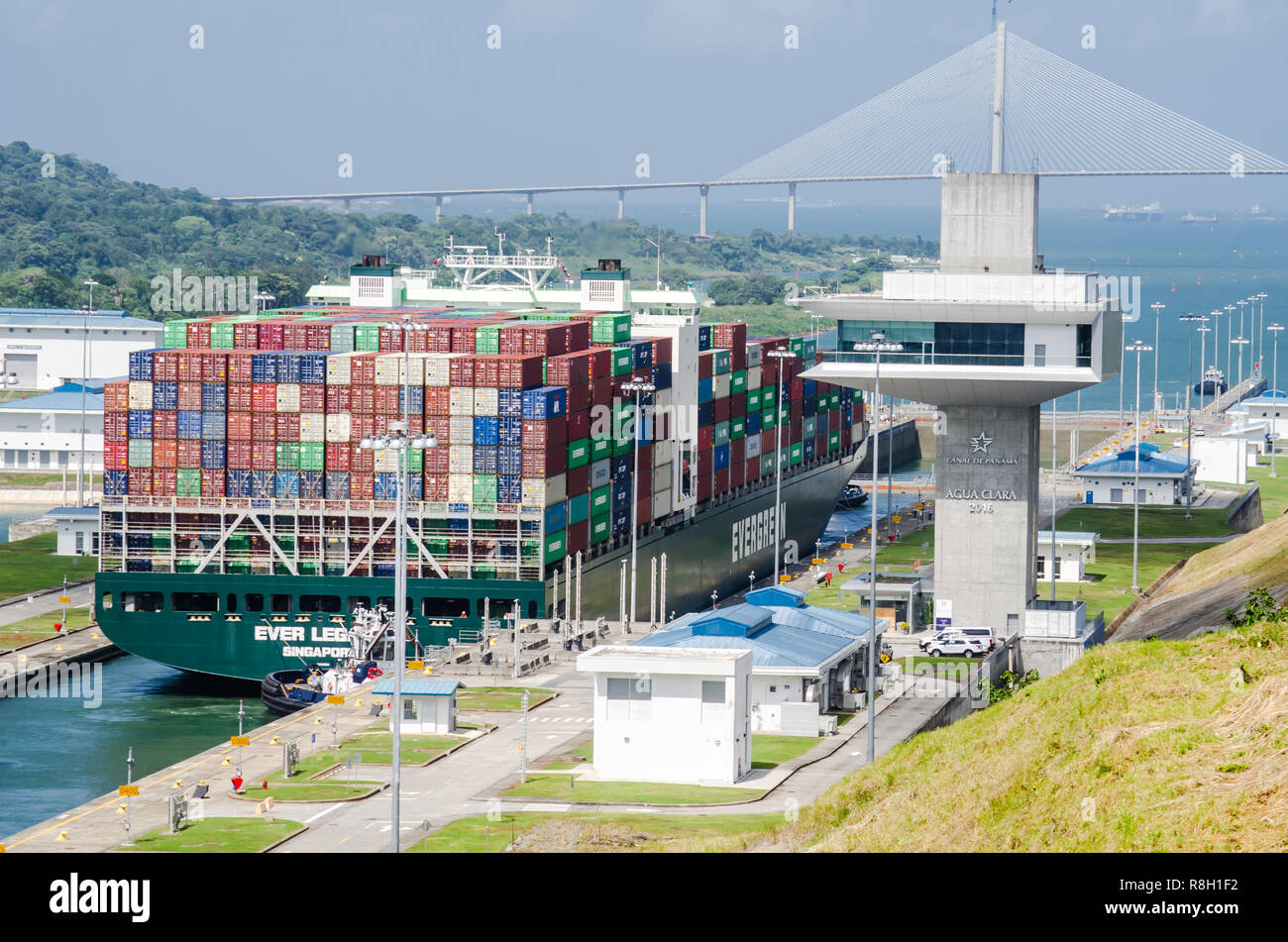 Canal de Panama prête Visitor Centre Banque D'Images