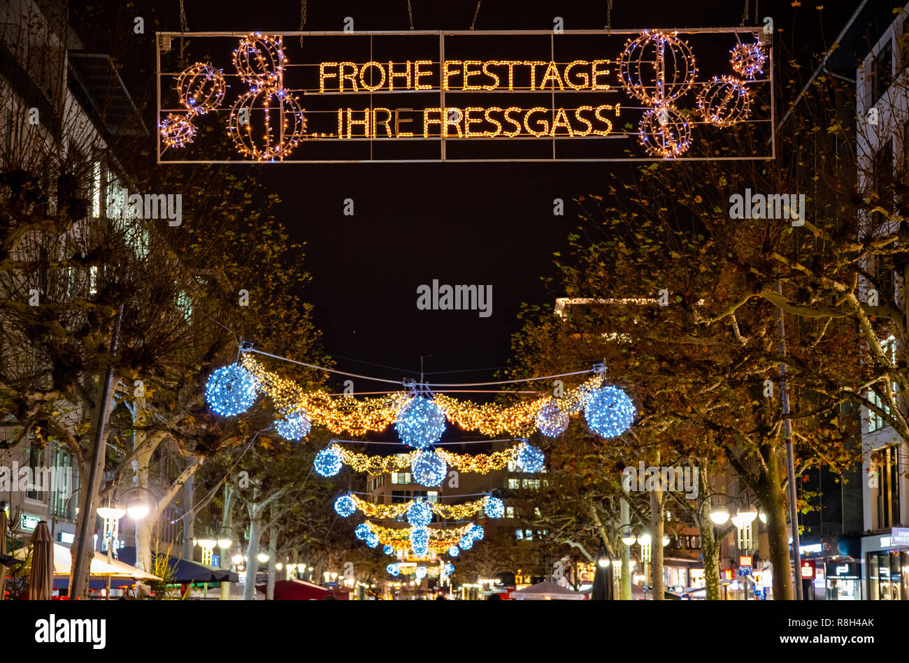 Marché de Noël de Francfort, Hesse, Europe Banque D'Images