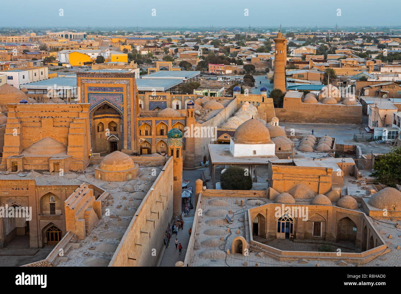 Skyline, est de Ichon-Qala, Khiva, Ouzbékistan Banque D'Images