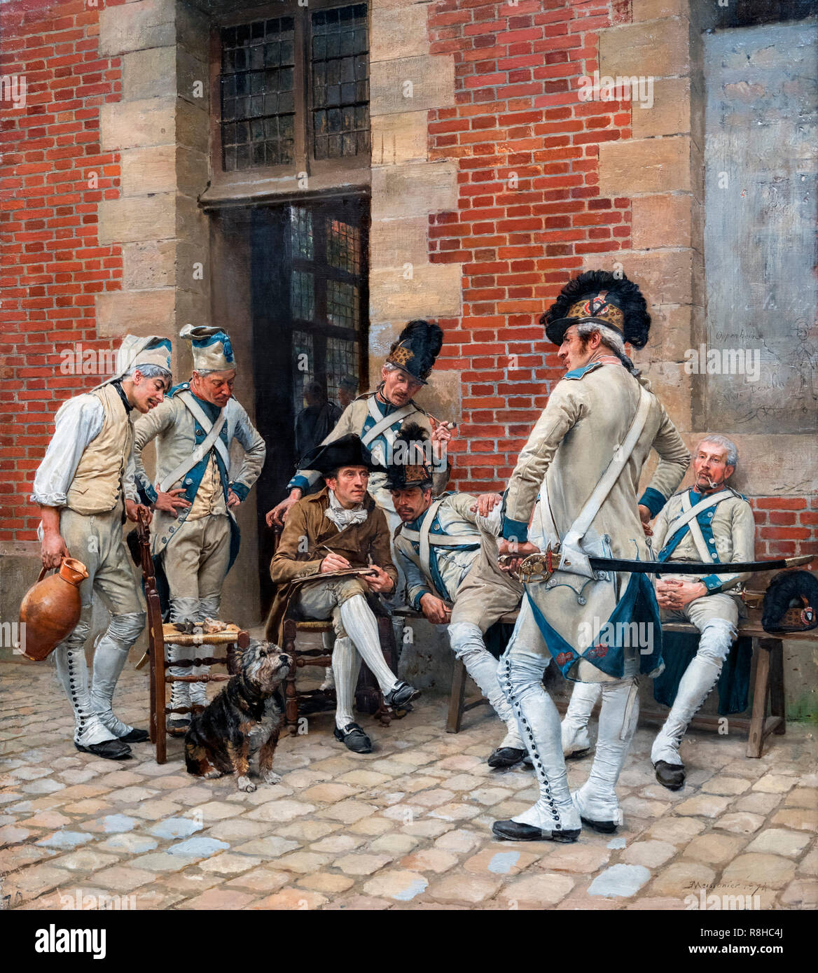 Portrait d'un sergent par Ernest Meissonier (1815-1891), huile sur toile, 1874. Banque D'Images