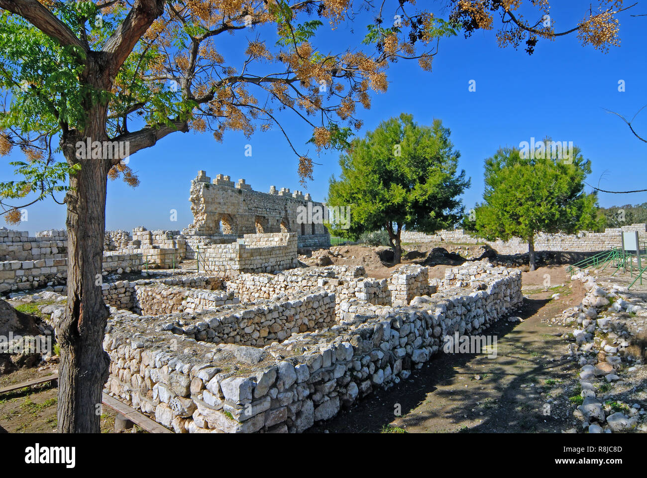 Ancienne forteresse, tel Afek, Israël Banque D'Images