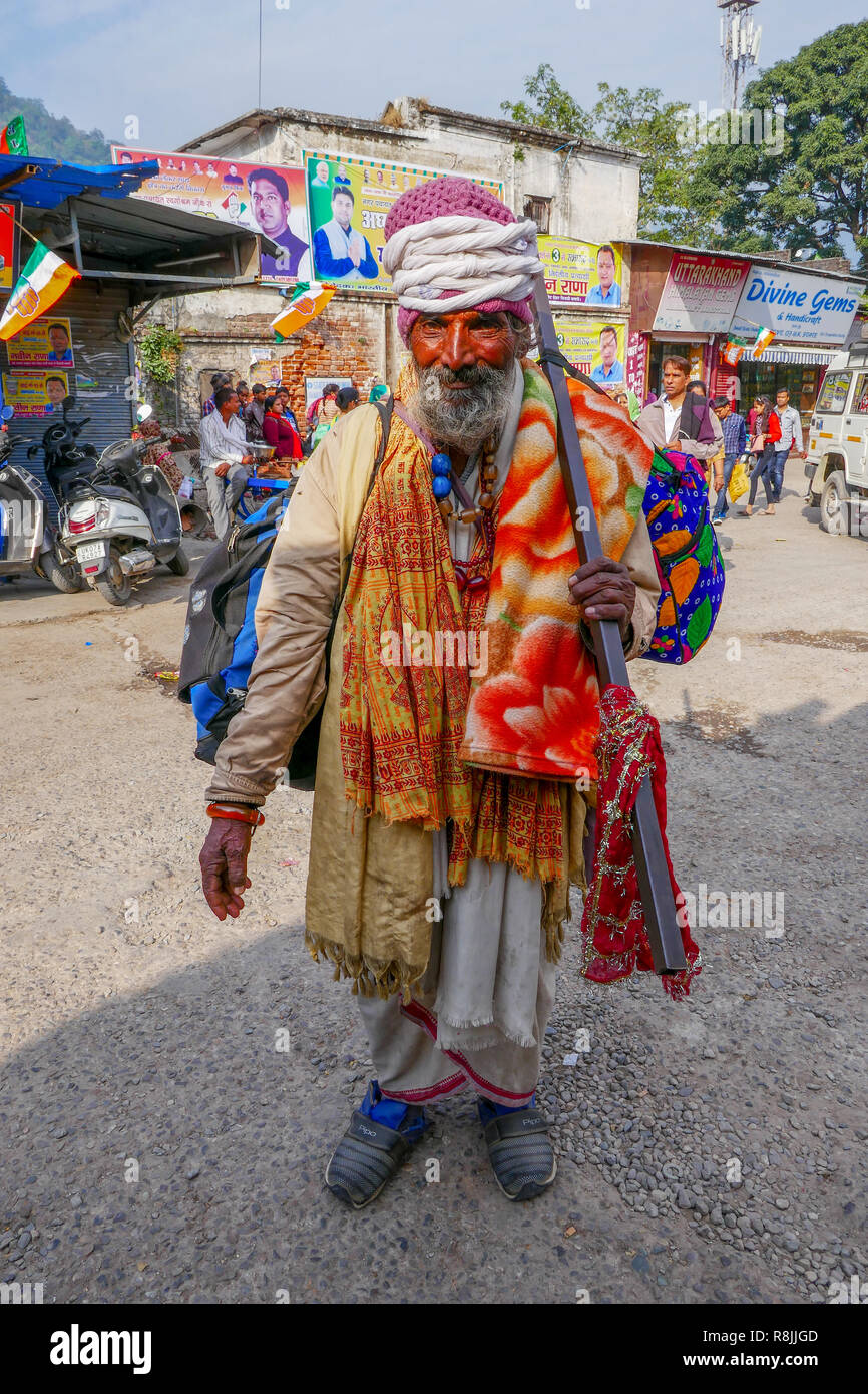 Plus yogi à Rishikesh, Inde Banque D'Images