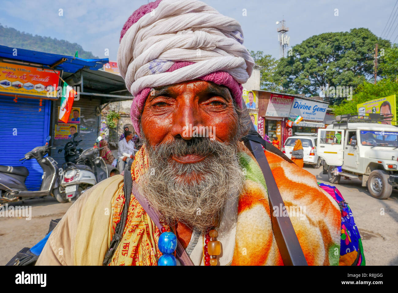 Plus yogi à Rishikesh, Inde Banque D'Images