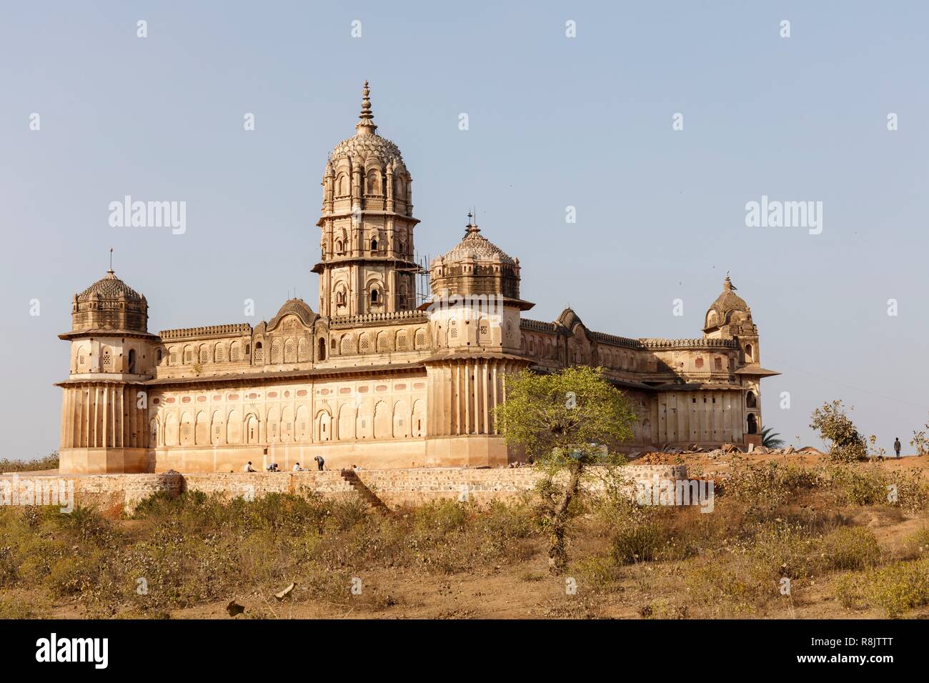 L'Inde, le Madhya Pradesh, Orchha, temple Laxmi Banque D'Images