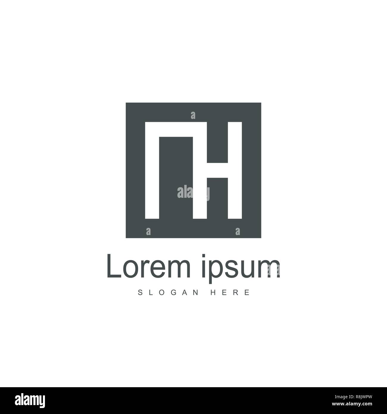 Lettre initiale vecteur Conception Modèle Logo NH Illustration de Vecteur