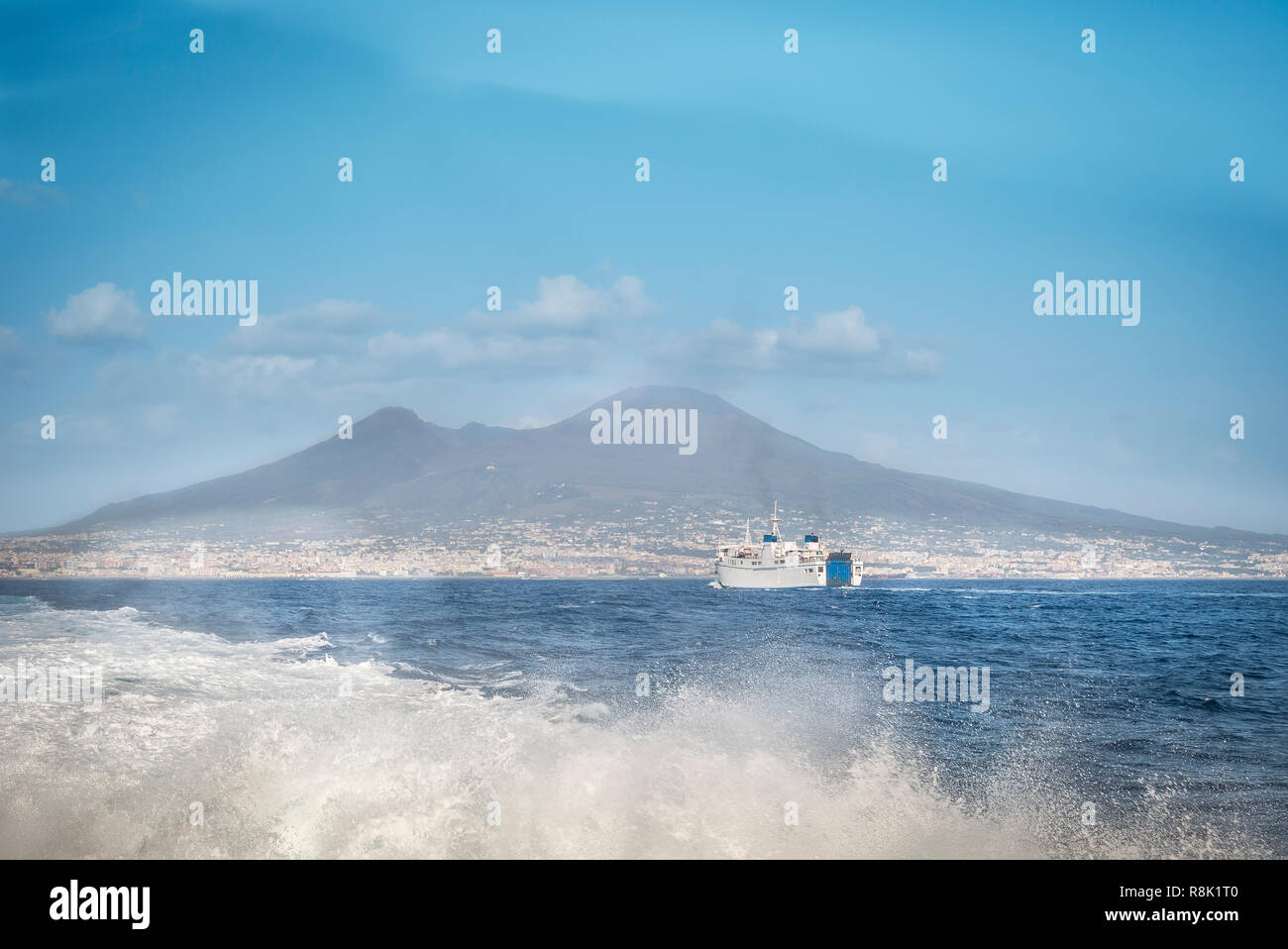 Vue supérieure de Sant'Angelo dans l'île de Ischia, Italie Banque D'Images