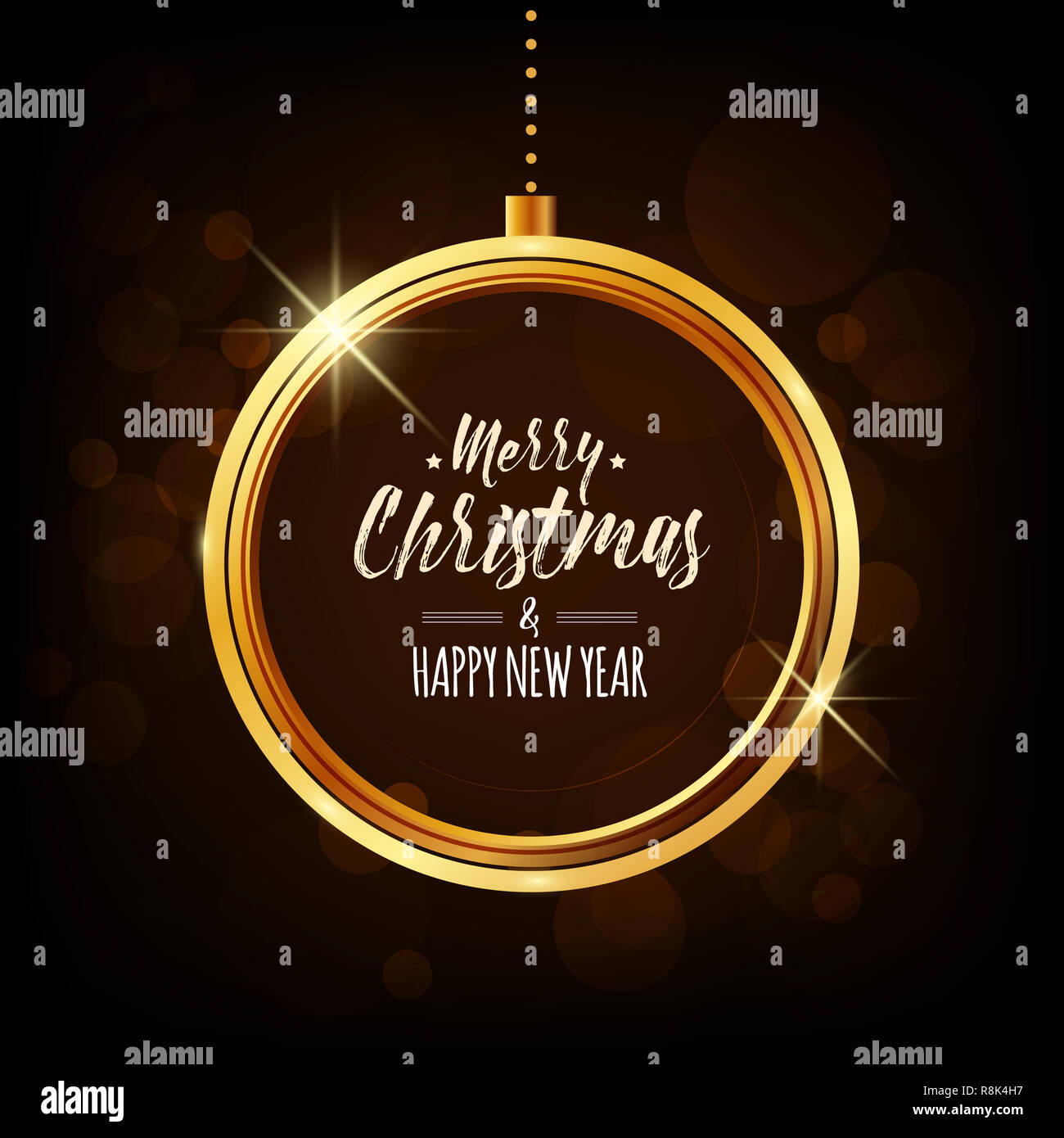 Fond de Noël élégant avec Shining Gold Christmas ball. Tous les éléments sont sur des calques distincts. Vecteur, illustration, eps10 Banque D'Images Fond de Noël élégant avec Shining Gold Christmas ball. Tous les éléments sont sur des calques distincts. Vecteur, illustration, eps10 Banque D'Images