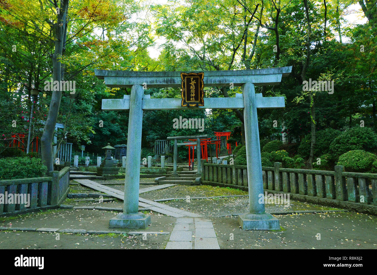 Sanctuaire Nezu, un sanctuaire shinto à Tokyo, Japon Banque D'Images
