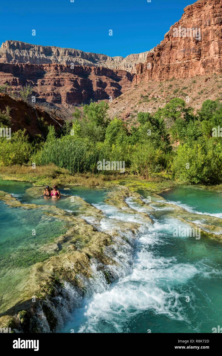 United States, Arizona, Grand Canyon National Park, Indian Reservation de Havasupai, célèbre pour ses chutes d'eau bleu turquoise - 5 Banque D'Images